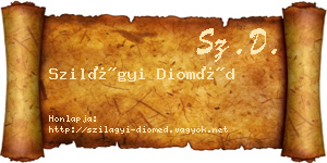 Szilágyi Dioméd névjegykártya